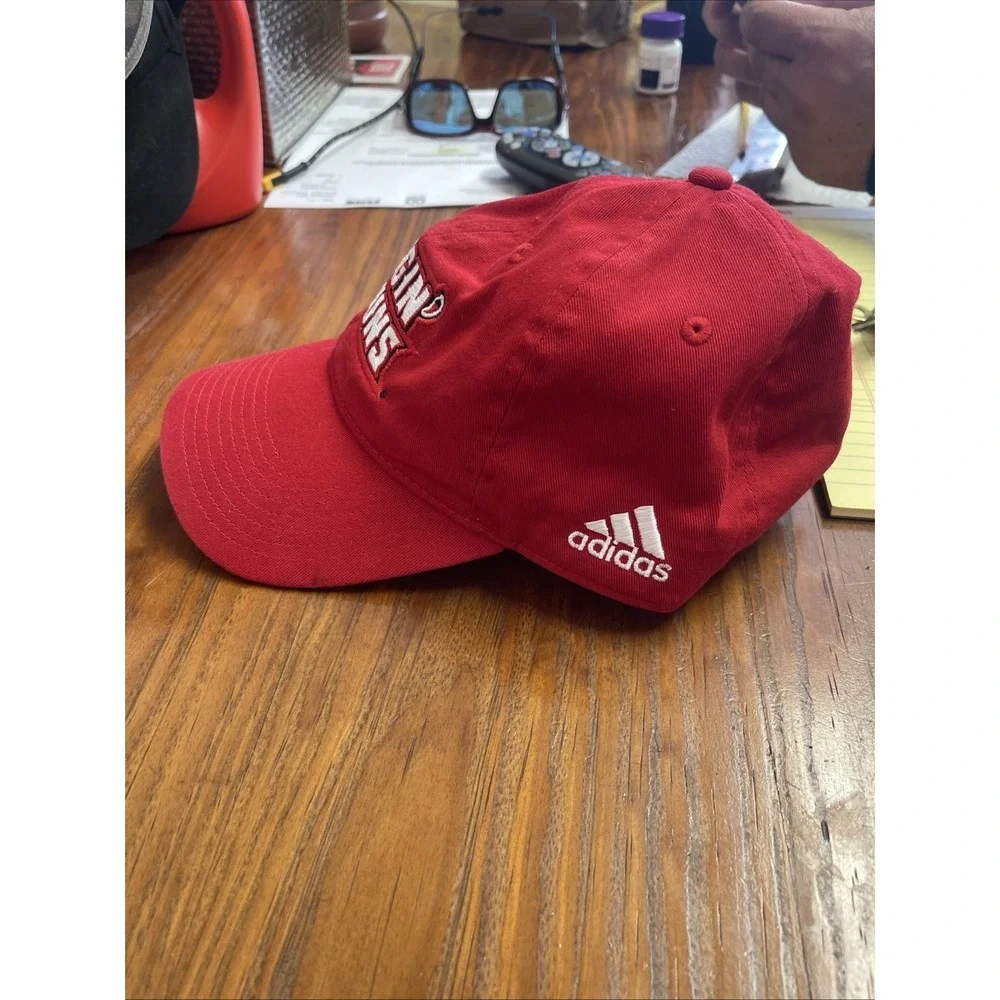 NCAA Adidas Louisiana Ragin Cajuns Red Adjustable Curved‎ Bill Hat Geaux Cajuns